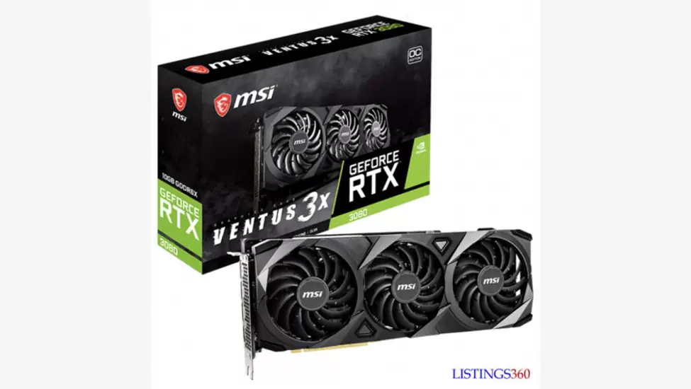 0₨95 MSI GeForce RTX 3080 Gaming TRIO RTX 3080 VENTUS 3X with 10G GDDR6 19 Gbps Gaming Graphics card